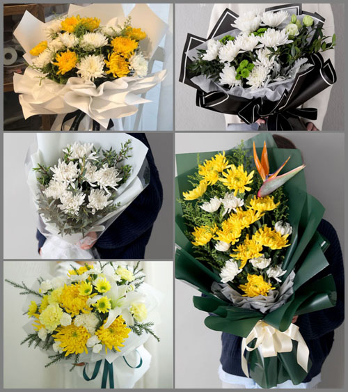 江苏泰州兴化市张郭镇白事花束代送